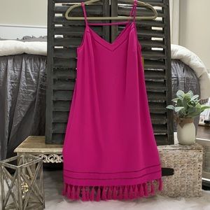 NWT Gianni Bini Jenny Dress- Adjustable Straps- Fun Fringe Bottom